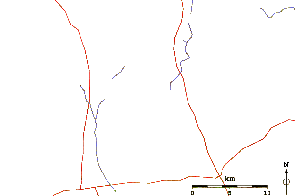 Roads and rivers around South Mountain (Nova Scotia)