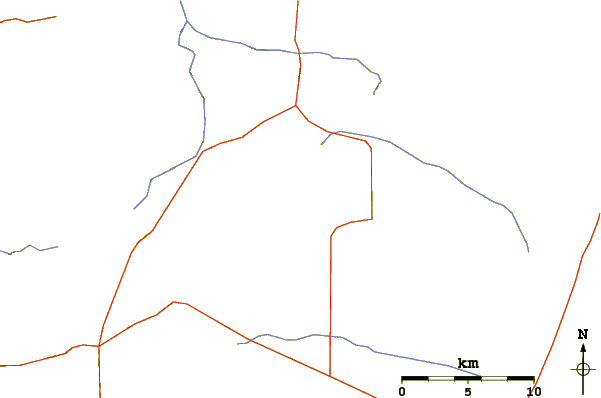 Roads and rivers around South Mountain (New Mexico)