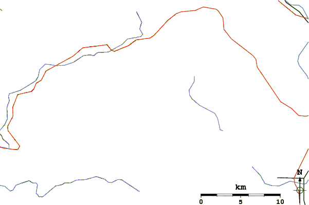 Roads and rivers around South Saddle Mountain