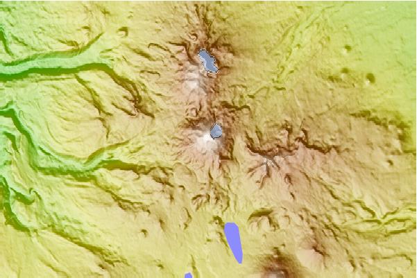 Surf breaks located close to South Sister Volcano