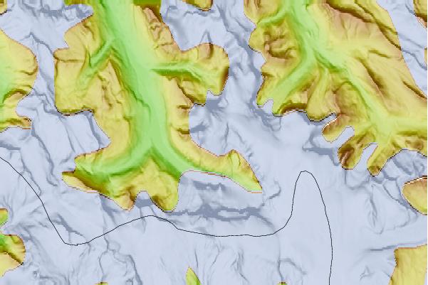 Surf breaks located close to South Twin Peak