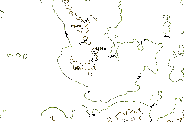 Mountain peaks around South Weeks