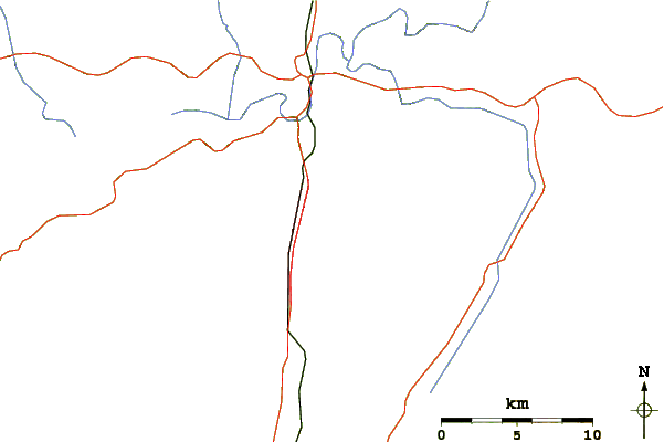 Roads and rivers around Soyosan