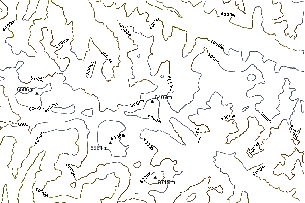 Mountain peaks around Spantik Peak