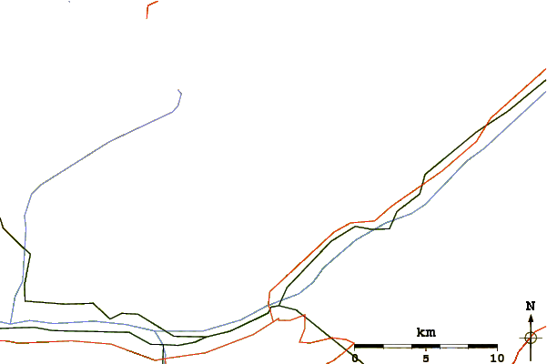 Roads and rivers around Sparrhorn