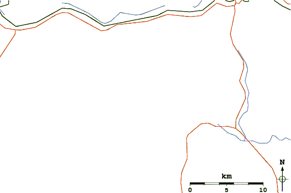 Roads and rivers around Speckled Mountain