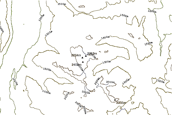 Mountain peaks around Spectrum Range