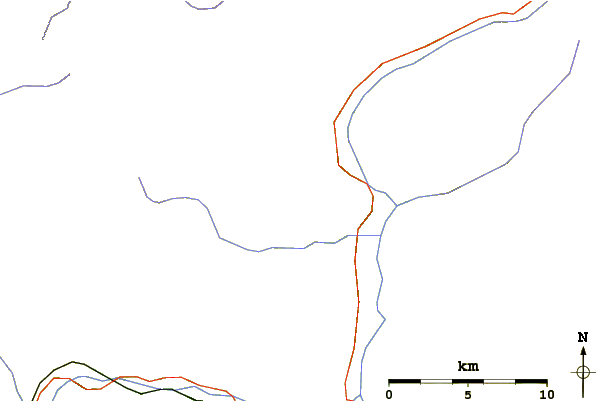 Roads and rivers around Speikboden (South Tyrol)