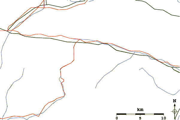 Roads and rivers around Špik