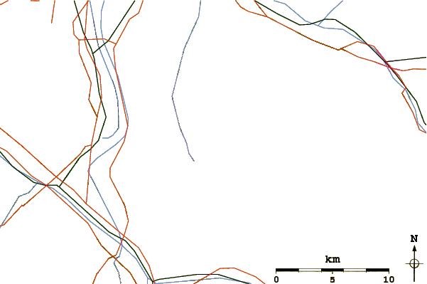 Roads and rivers around Spitz (Liechtenstein)