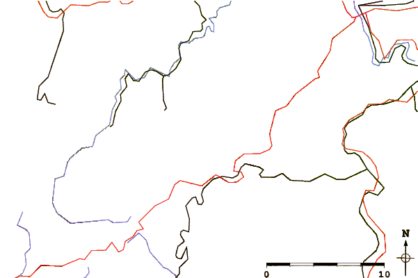Roads and rivers around Spitzer Berg (Thuringian Highland)