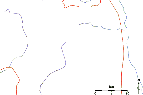 Roads and rivers around Split Mountain