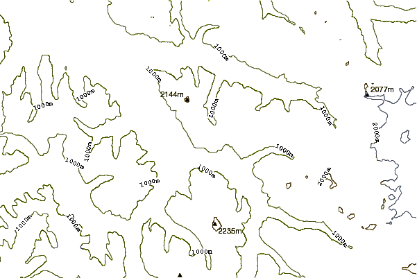 Mountain peaks around Spring Mountain