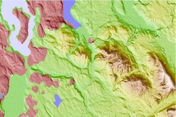 Surf breaks located close to Squak Mountain