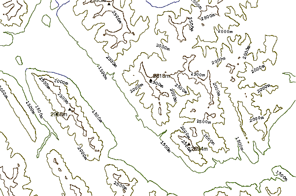 Mountain peaks around Squaw's Tit