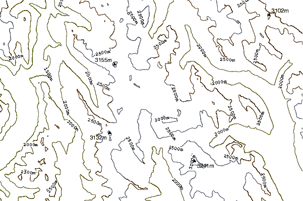 Mountain peaks around St Nicholas Peak