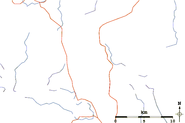 Roads and rivers around St Sunday Crag