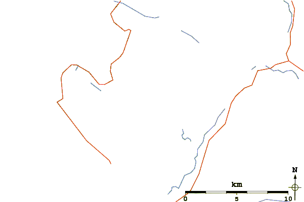 Roads and rivers around Stac Pollaidh