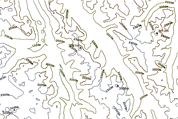 Mountain peaks around Stairway Peak