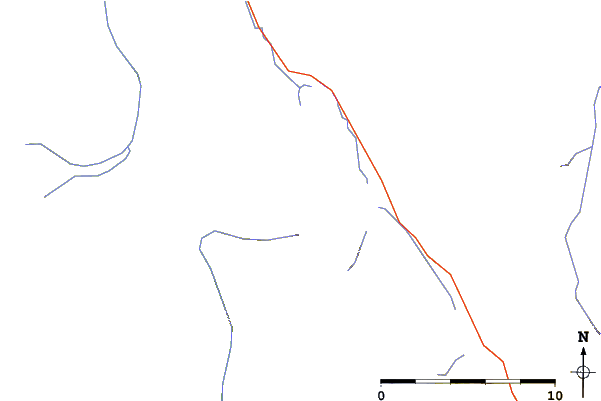 Roads and rivers around Stairway Peak