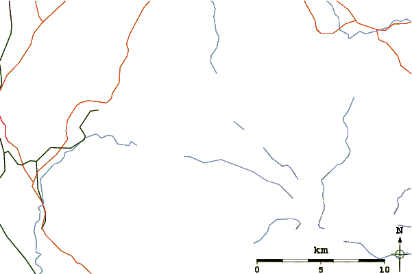 Roads and rivers around Starling Dodd