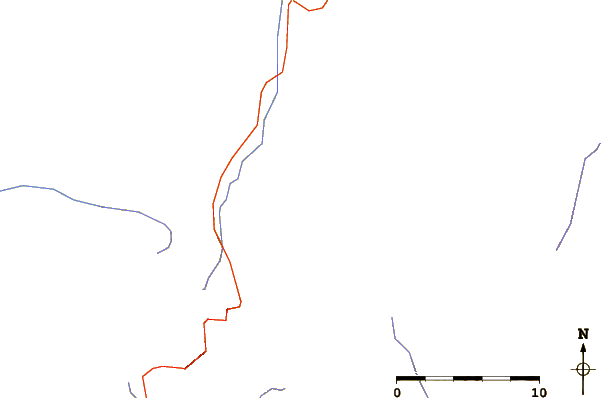 Roads and rivers around Static Peak