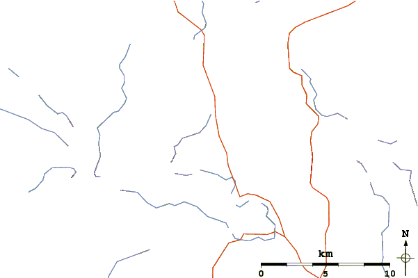 Roads and rivers around Steel Fell