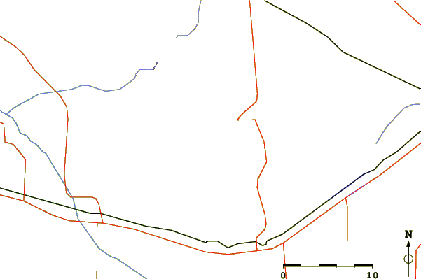 Roads and rivers around Steins Peak