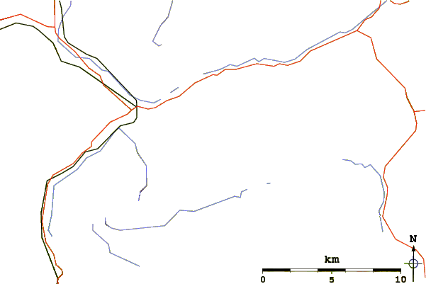 Roads and rivers around Stob Binnein