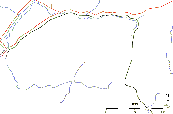 Roads and rivers around Stob Choire Claurigh