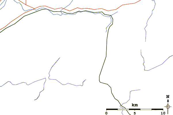 Roads and rivers around Stob Coire Easain