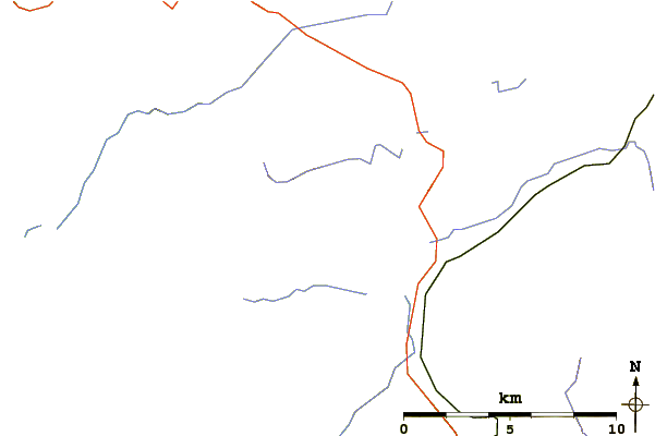 Roads and rivers around Stob a' Choire Odhair