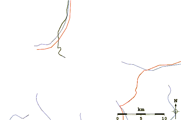 Roads and rivers around Stockhorn (Zermatt)