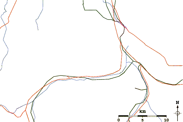 Roads and rivers around Stockhorn