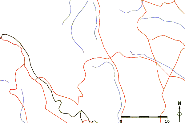 Roads and rivers around Stol (Serbia)