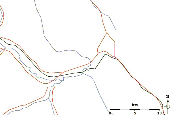 Roads and rivers around Stoney Squaw Mountain