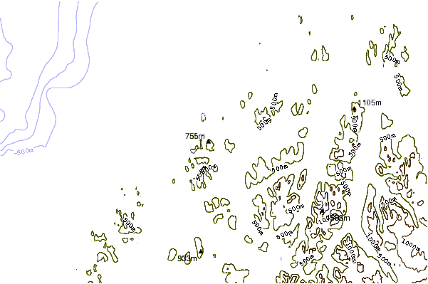 Mountain peaks around Store Blåmann