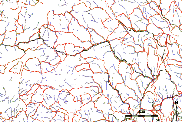 Roads and rivers around Store Knutholstind