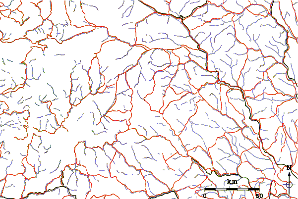 Roads and rivers around Store Knutsholstinden