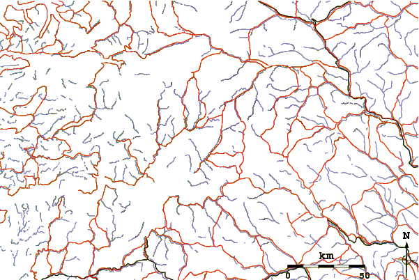 Roads and rivers around Store Skagastolstind