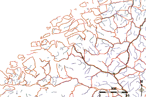 Roads and rivers around Store Trolltind