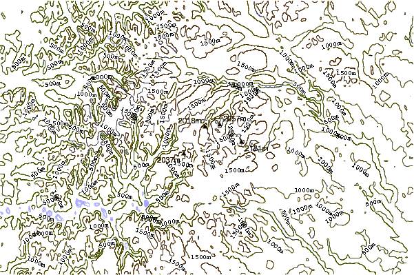 Mountain peaks around Storebjørn