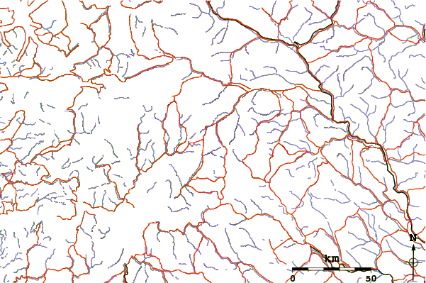 Roads and rivers around Storebjørn