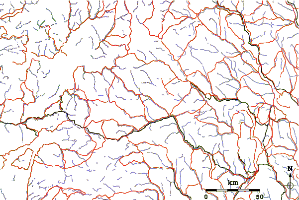 Roads and rivers around Storehorn