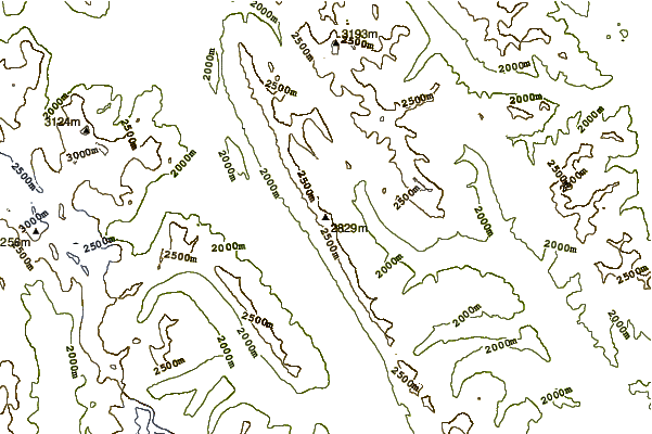 Mountain peaks around Storelk Mountain