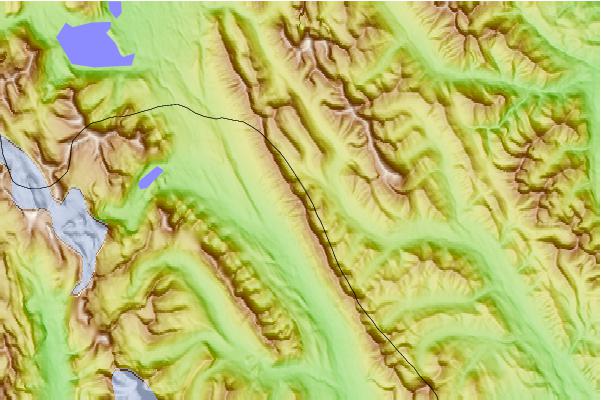 Surf breaks located close to Storelk Mountain