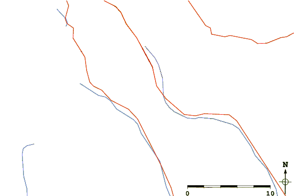 Roads and rivers around Storelk Mountain