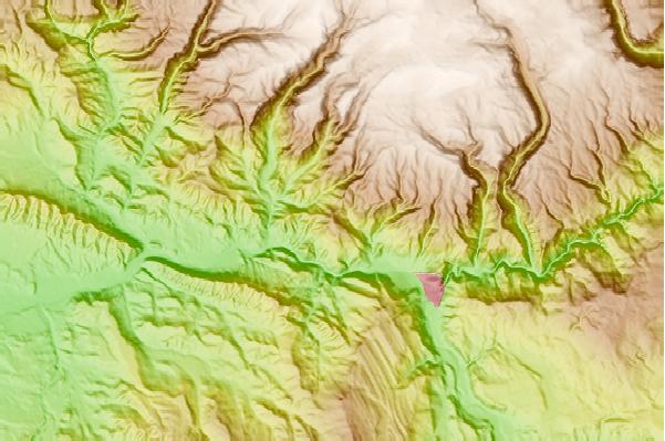 Surf breaks located close to Storm King Mountain (Colorado)