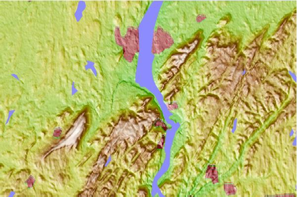 Surf breaks located close to Storm King Mountain