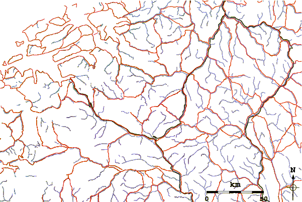 Roads and rivers around Storskrymten